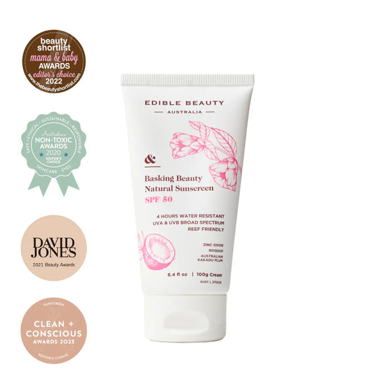 Edible Beauty Basking Beauty Natural Sunscreen SPF 50 100g